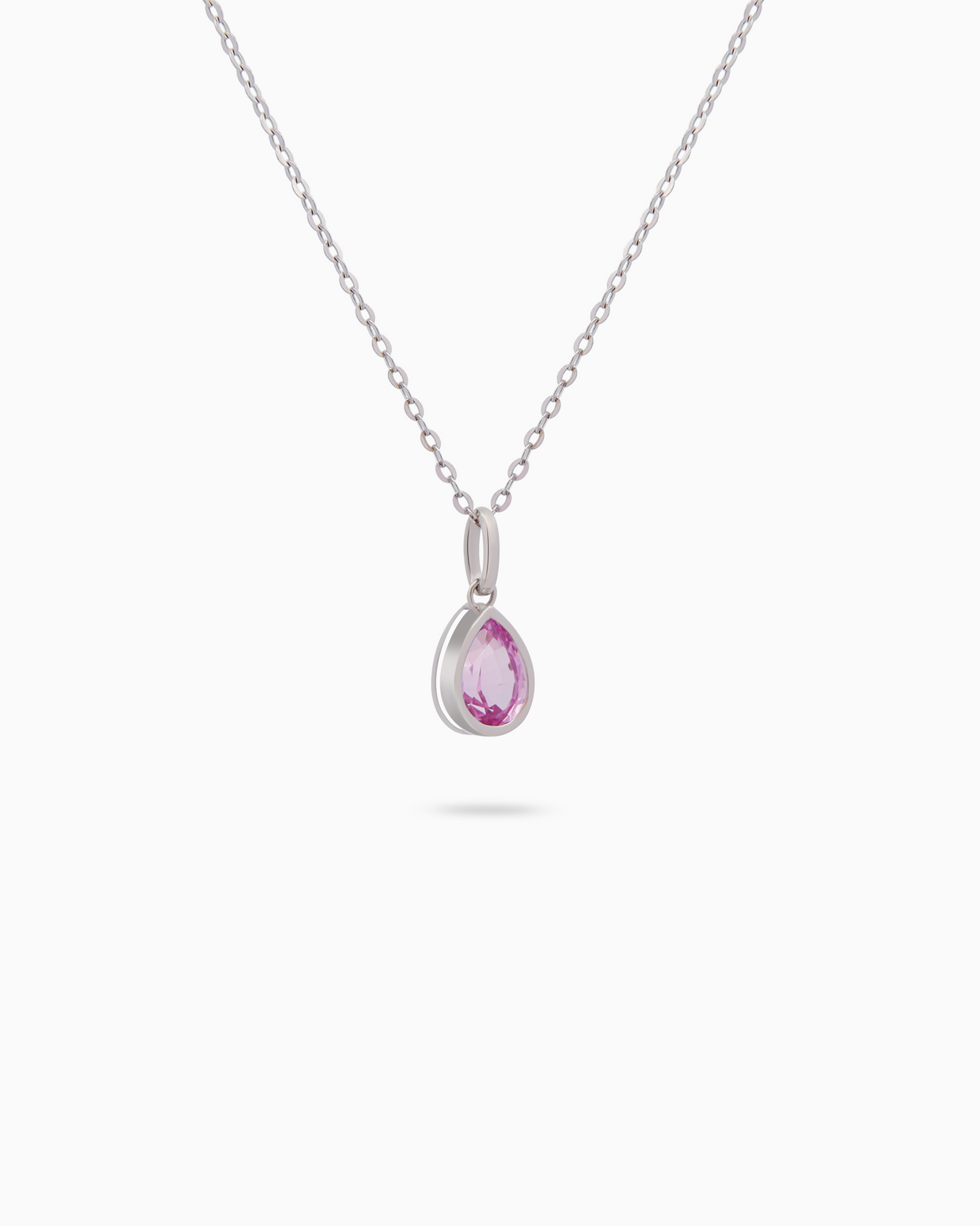 18K Gold Lab-Grown Pink Sapphire Pendant – 2.80ct.