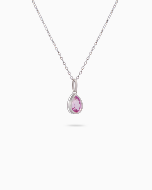 18K Gold Lab-Grown Pink Sapphire Pendant – 2.80ct.