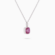 18K Gold Lab-Grown Pink Sapphire Pendant – 5.50ct.