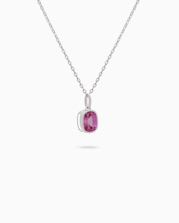 18K Gold Lab-Grown Pink Sapphire Pendant – 5.50ct.