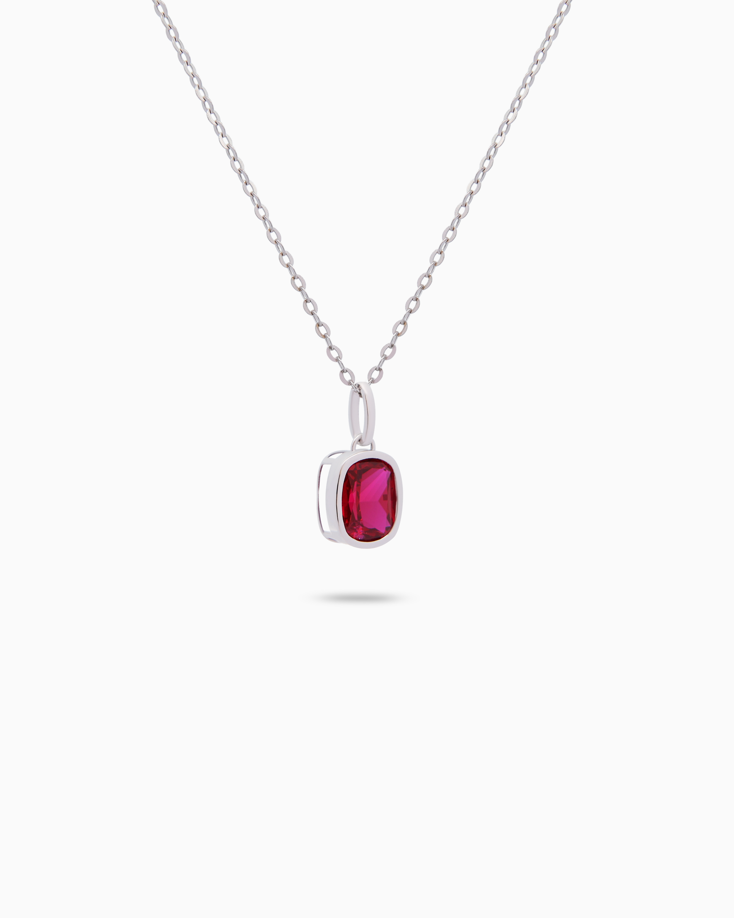 18K Gold Lab-Grown Ruby Pendant – 3.70ct.