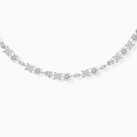18K White Gold Multi-Shape Lab-Grown Diamond Necklace – 16.90ct.