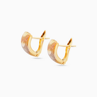 18K Tri-Color Gold Earrings