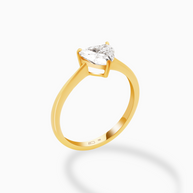 18K Yellow Gold Heart Lab-Grown Diamond Ring – 0.90ct.