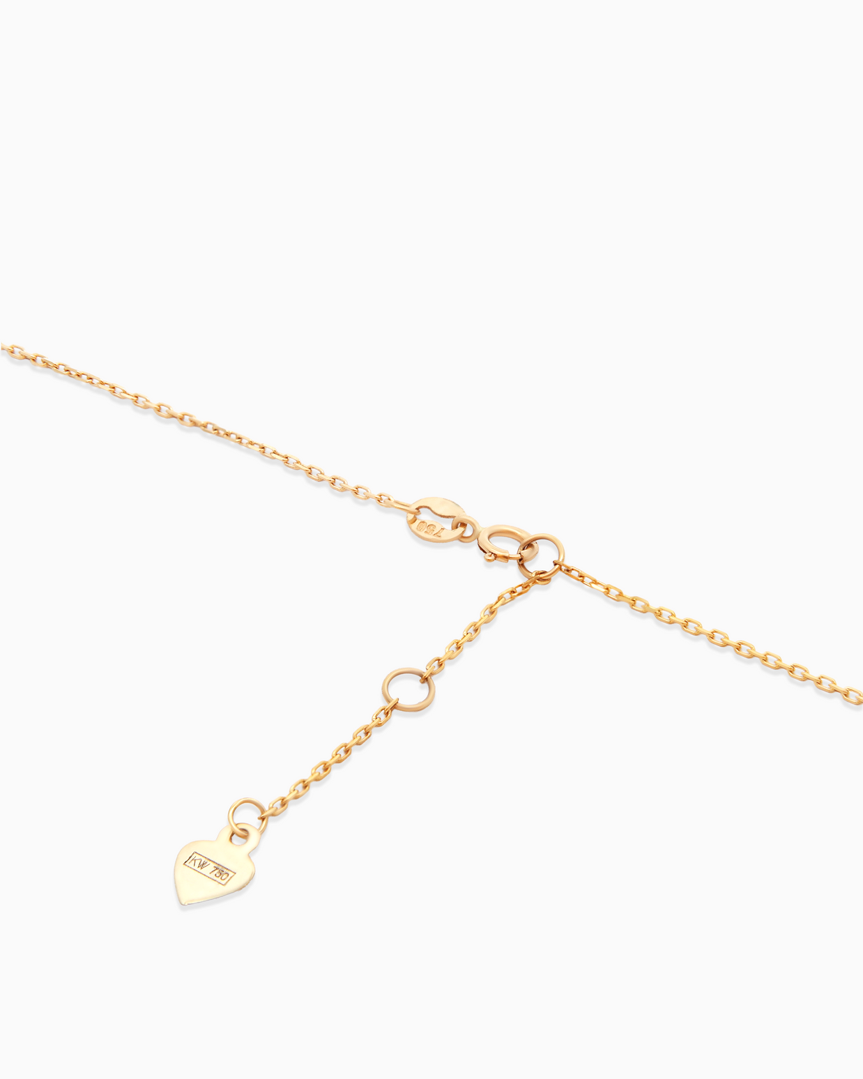 18K Yellow Gold Round Diamond Pendant Necklace – 0.10ct.