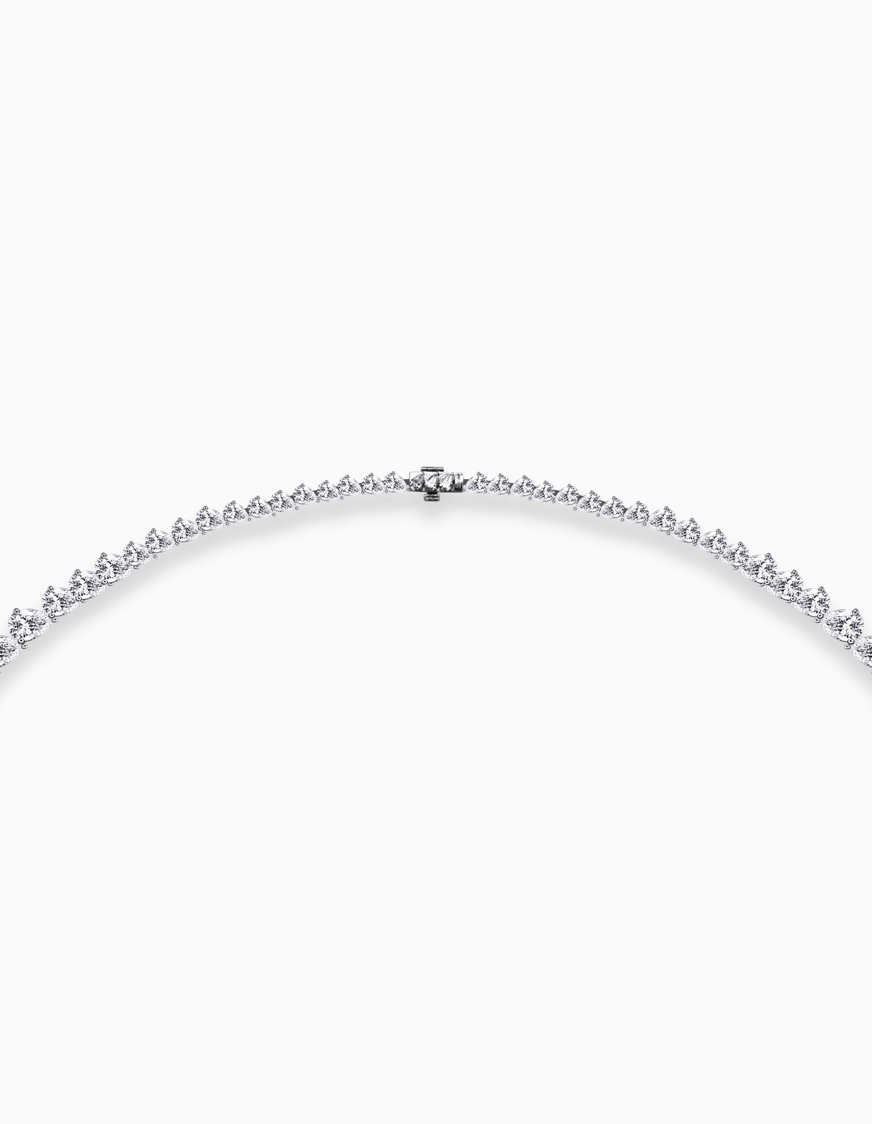 18K White Gold Pear Drop Lab-Grown Diamond Necklace – 25.80ct.