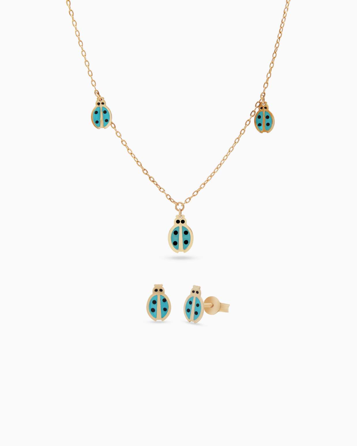 18K Yellow Gold Kids Jewelry Set