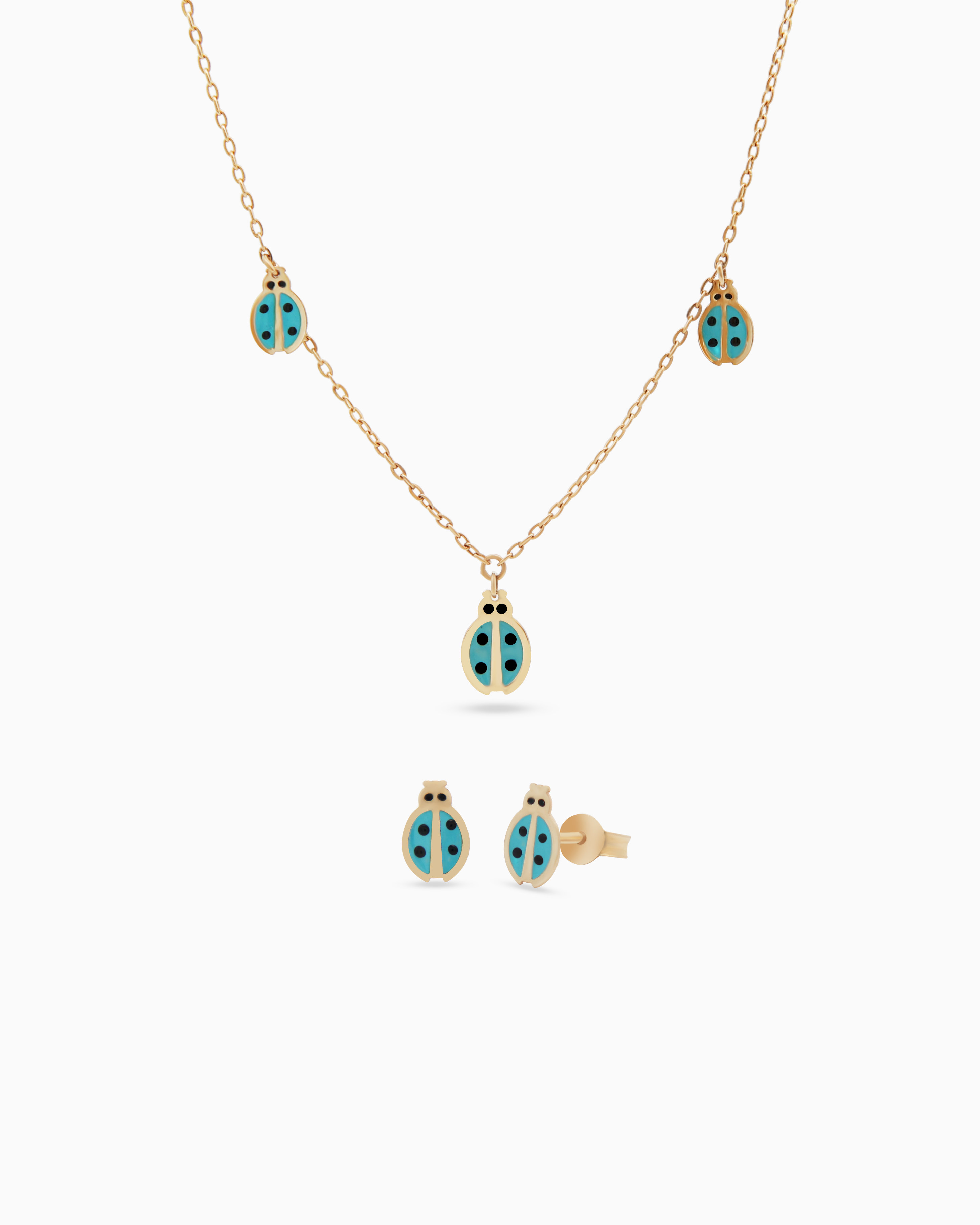 18K Yellow Gold Kids Jewelry Set