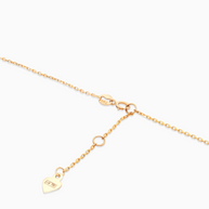18K Yellow Gold Round Diamond Pendant Necklace – 0.10ct.
