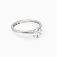 18K White Gold Round Lab-Grown Diamond Solitaire Ring – 0.70ct.