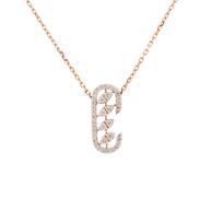18K Rose Gold Round Diamond Pendant Necklace – 0.20ct.