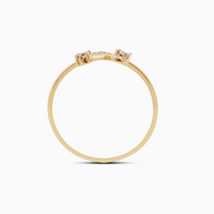 18K Gold Round Brilliant Diamond Dainty Solitaire Ring