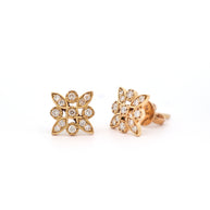 18K Yellow Gold Round Diamond Stud Earrings – 0.20ct.