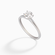 18K White Gold Round Lab-Grown Diamond Solitaire Ring – 0.70ct.