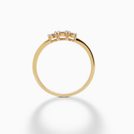 18K Gold Round Brilliant Diamond Graceful Solitaire Ring
