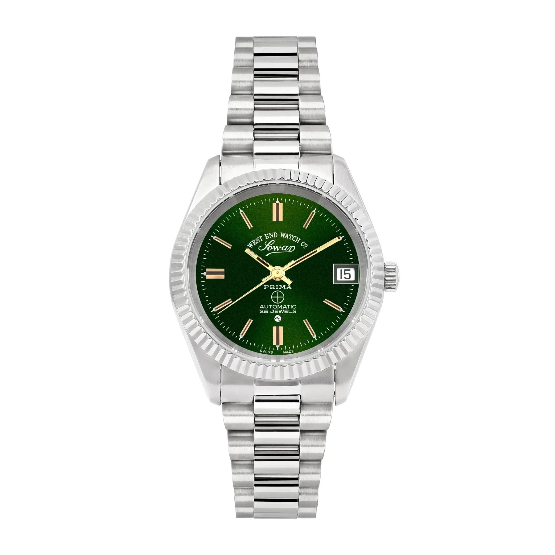West End The Classics Automatic 6858.10.3330Y Green Dial & Two-Tone Stainless Steel Women's Watch