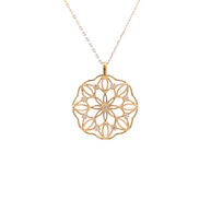 18K Yellow Gold Round Diamond Pendant Necklace – 0.10ct.