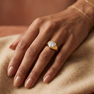 The Sculpted Heart Luminous Statement Ring