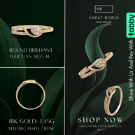 18K Gold Round Brilliant Diamond Timeless Solitaire Ring