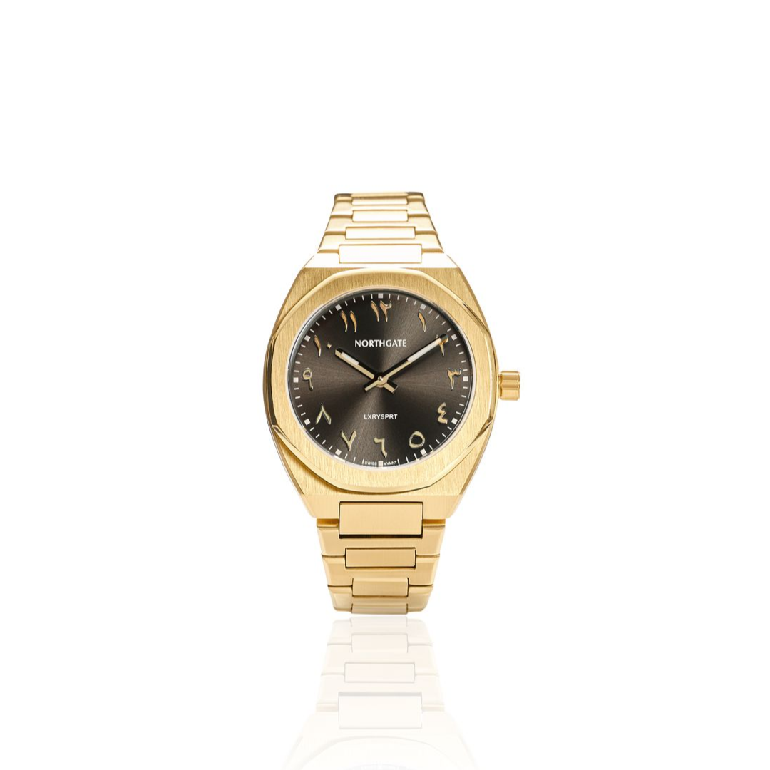 ⁠Royal black gold with Arabic Number