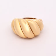 18K Gold Twisted Dome Ring – 5.50g.