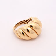 18K Gold Twisted Dome Ring – 5.50g.