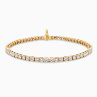 18K Yellow Gold Lab-Grown Diamond Tennis Bracelet – 4.00ct.