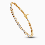 18K Yellow Gold Lab-Grown Diamond Tennis Bracelet – 4.00ct.