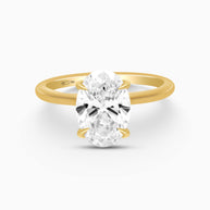 18K White Gold Oval Lab-Grown Diamond Solitaire Ring – 2.00ct.