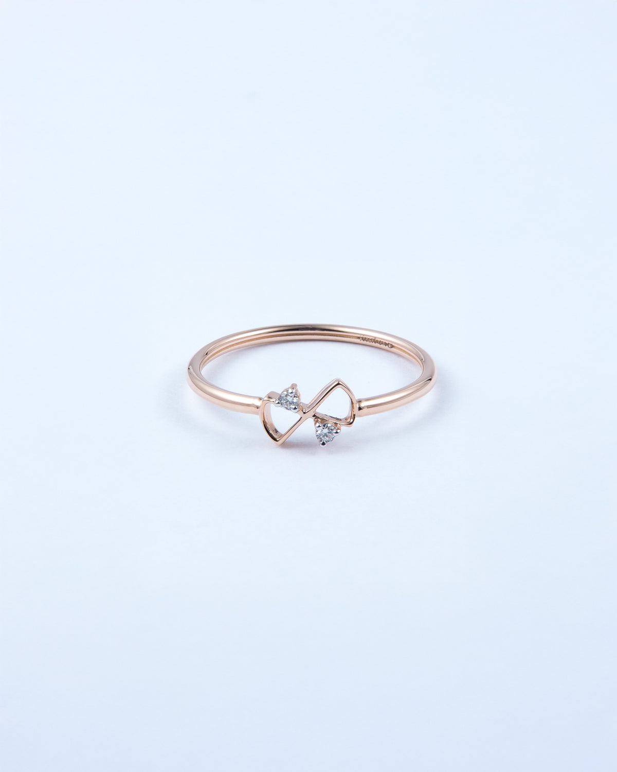 Rose Gold Diamond Infinity Stackable Ring
