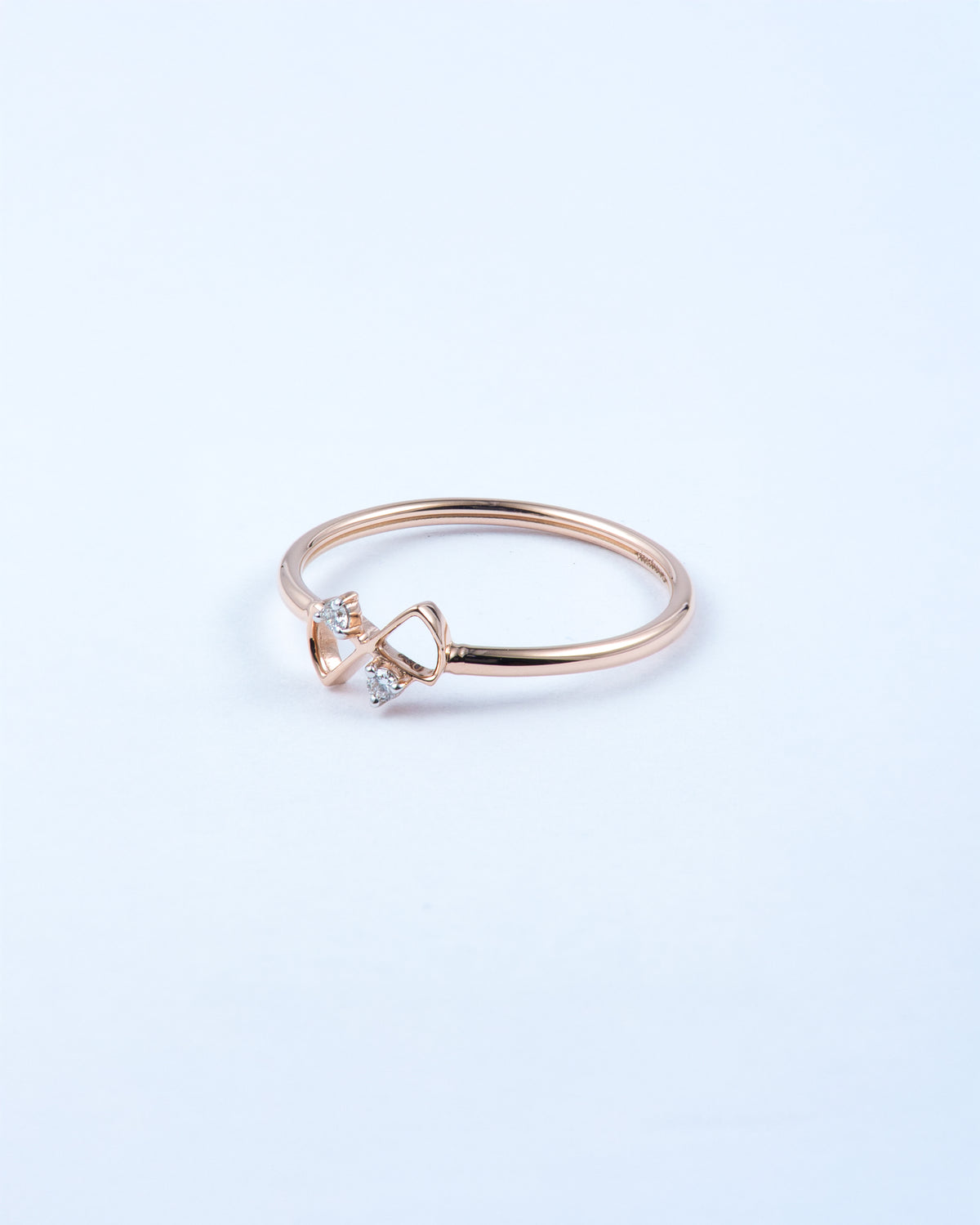 Rose Gold Diamond Infinity Stackable Ring
