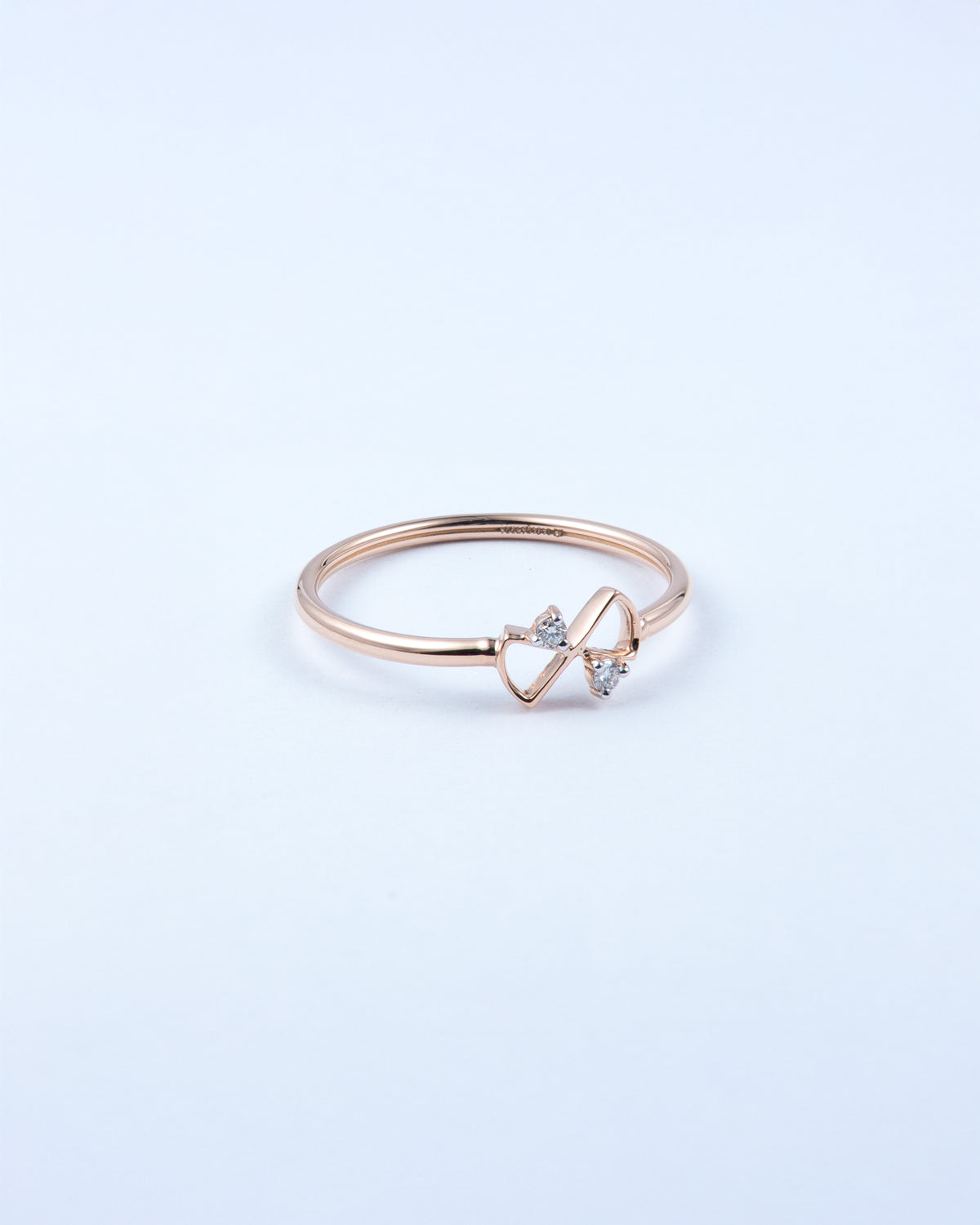 Rose Gold Diamond Infinity Stackable Ring