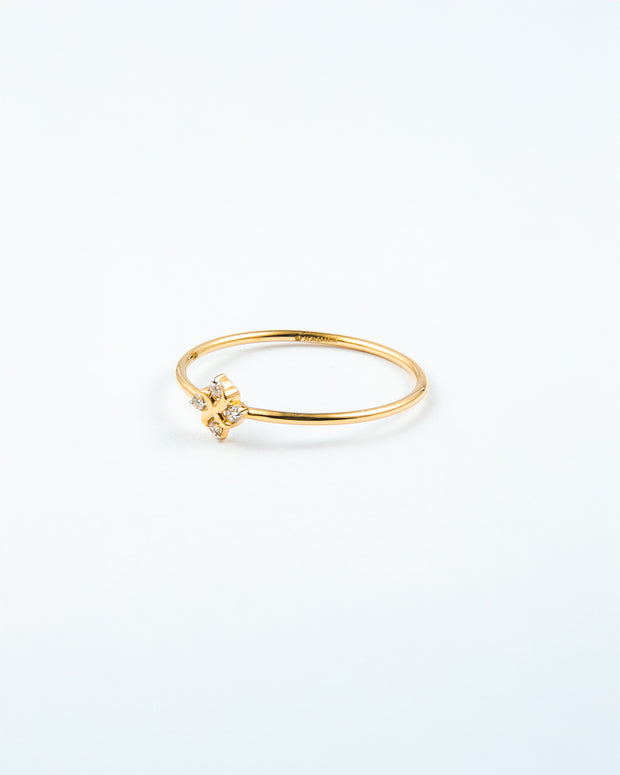 Yellow Gold Diamond Star Ring