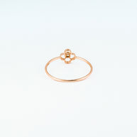 Rose Gold Open Clover Diamond Solitaire Ring