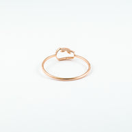 Open Silhouette Diamond Stackable Ring in Rose Gold