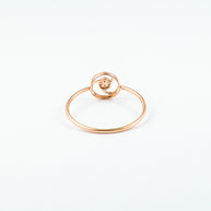 Rose Gold Diamond Swirl Stackable Ring