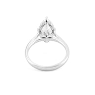 Marquise Brilliant Lab-Grown Diamond Solitaire Ring with Round Accents
