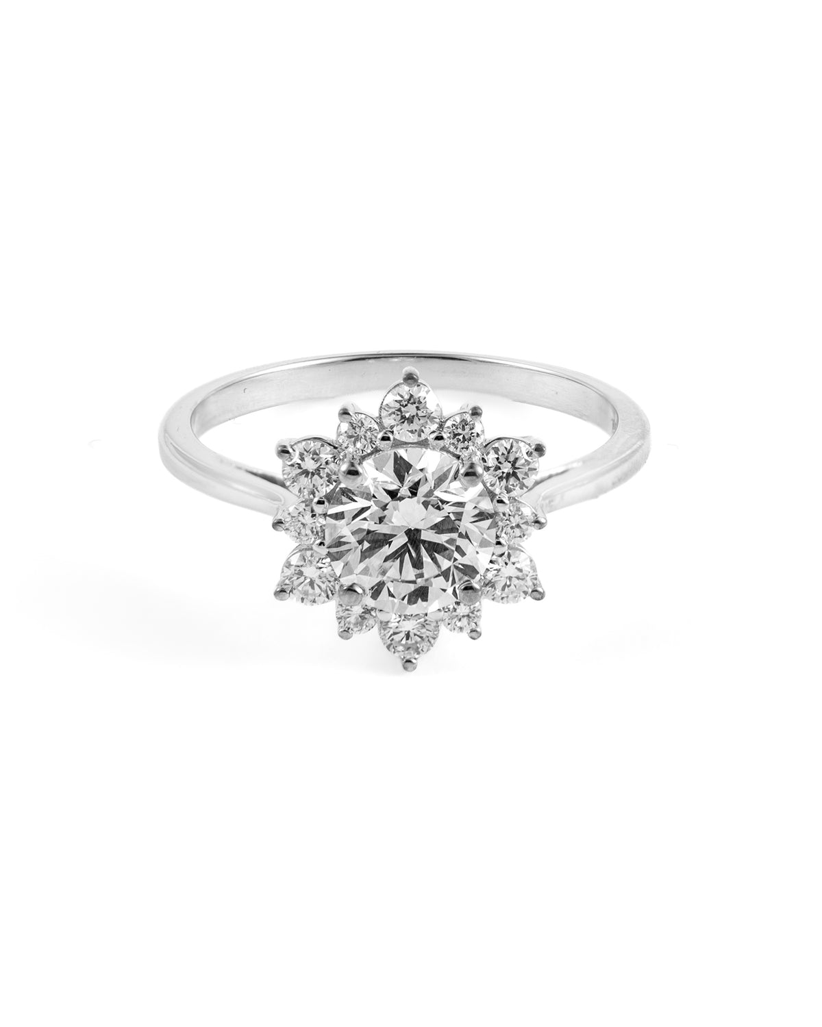 Floral 1.45ct Round Brilliant Lab-Grown Diamond Halo Ring