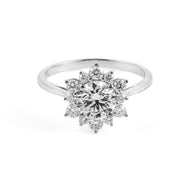 Floral 1.45ct Round Brilliant Lab-Grown Diamond Halo Ring