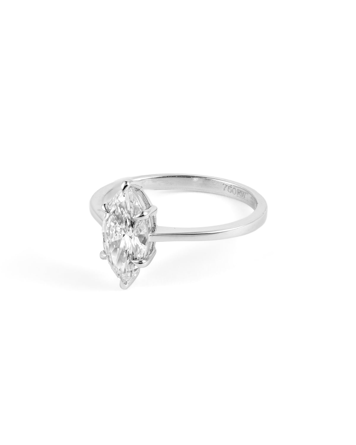 Marquise-Cut Lab-Grown Diamond Solitaire Ring