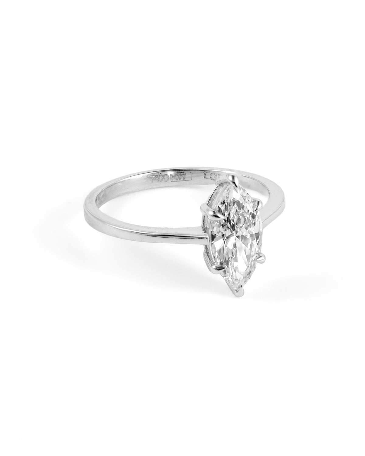 Marquise-Cut Lab-Grown Diamond Solitaire Ring