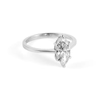 Marquise-Cut Lab-Grown Diamond Solitaire Ring