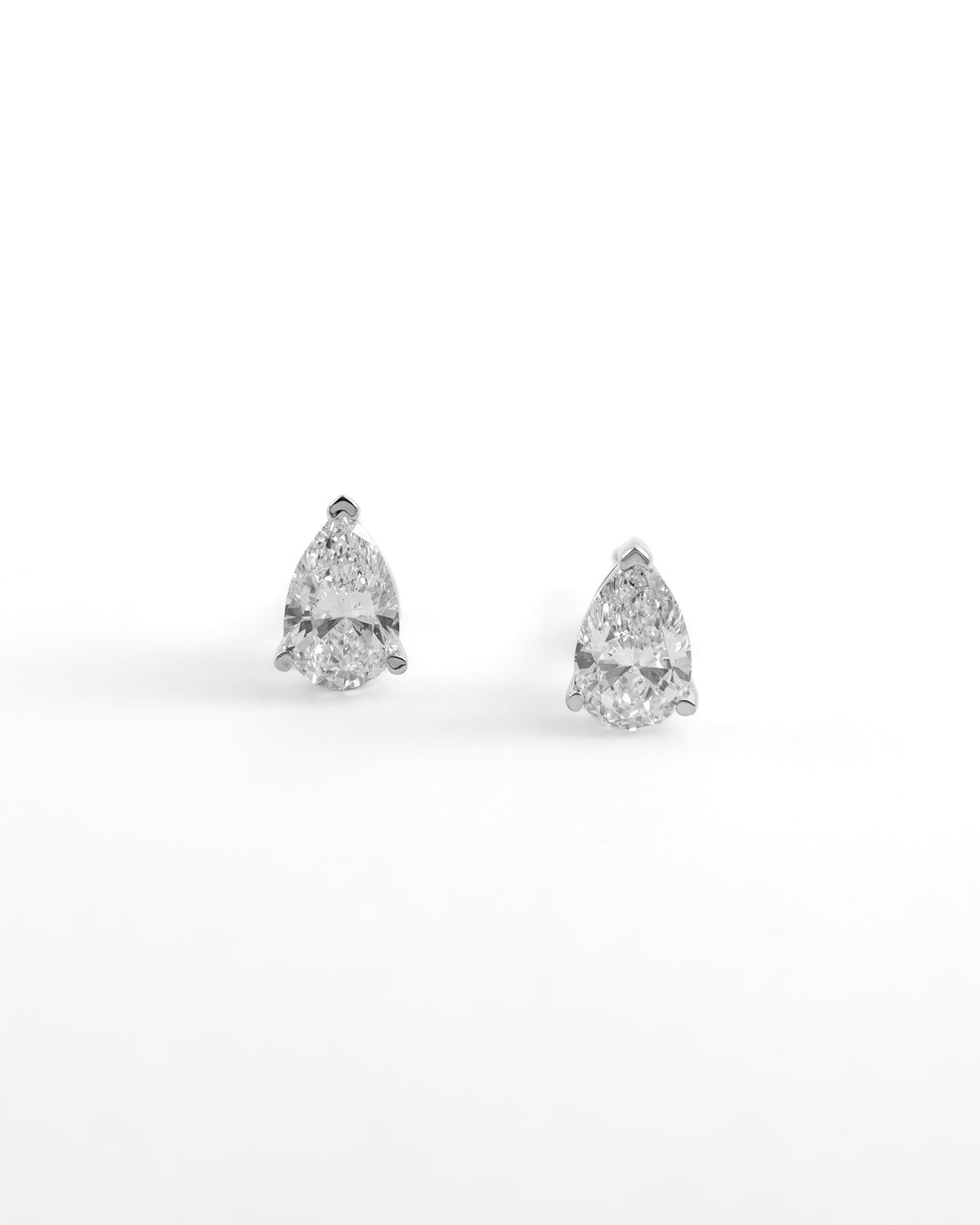 Pear Brilliant-Cut Lab-Grown Diamond Stud Earrings