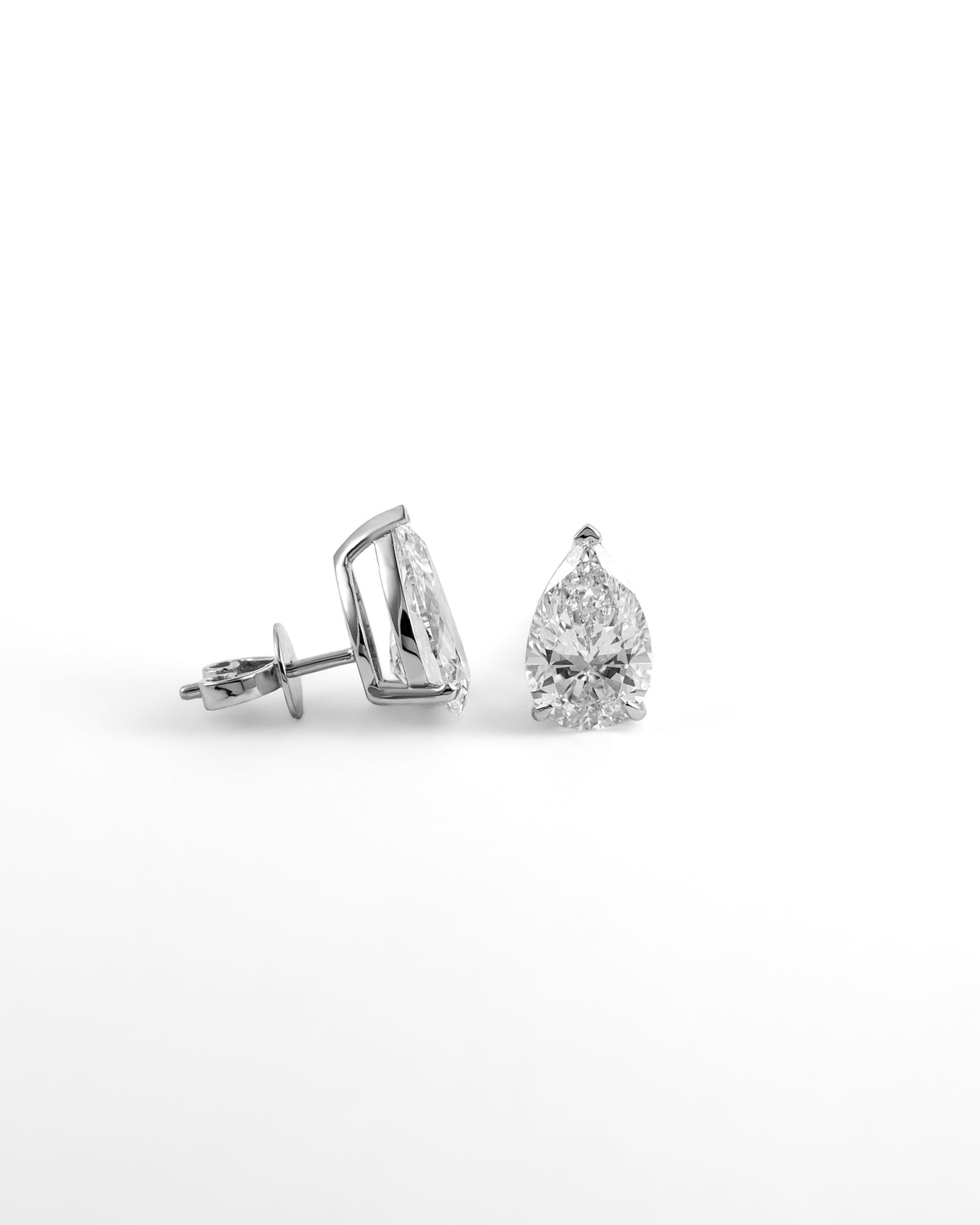 Pear Brilliant-Cut Lab-Grown Diamond Stud Earrings