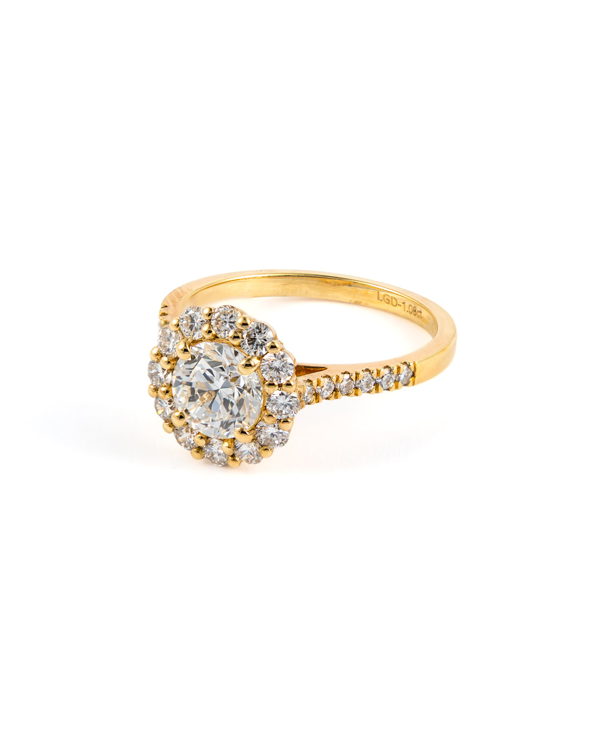 Round Brilliant Lab-Grown Diamond Halo Ring