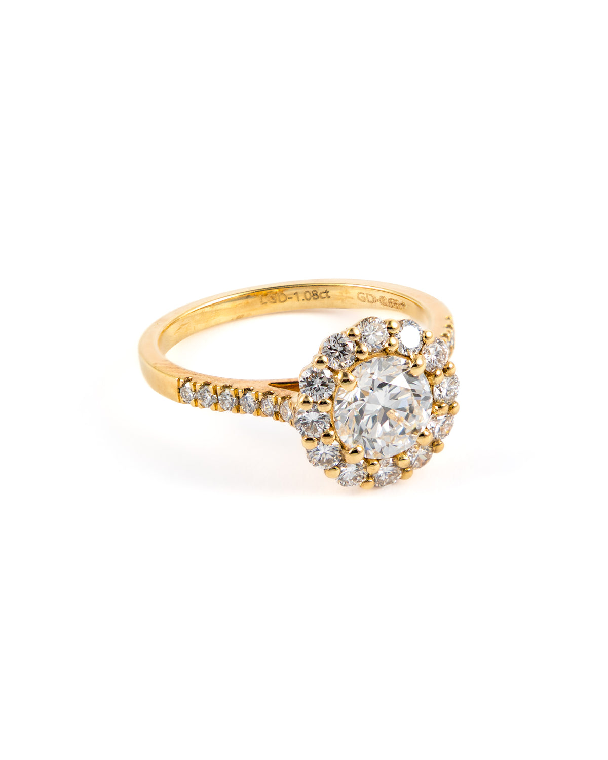 Round Brilliant Lab-Grown Diamond Halo Ring