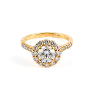 Round Brilliant Lab-Grown Diamond Halo Ring