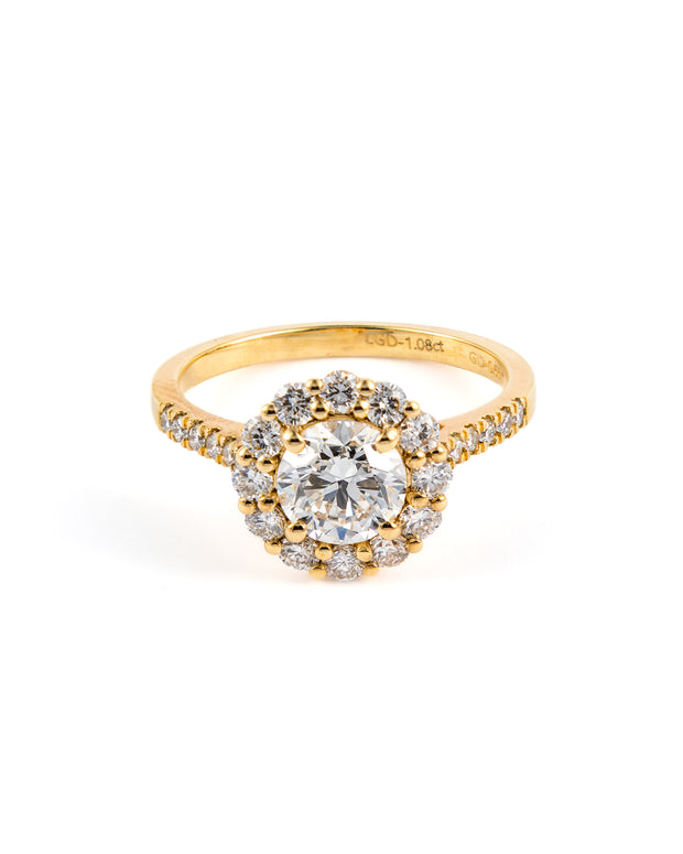 Round Brilliant Lab-Grown Diamond Halo Ring