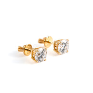 Classic Round Brilliant Lab-Grown Diamond Stud Earrings