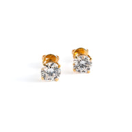Classic Round Brilliant Lab-Grown Diamond Stud Earrings